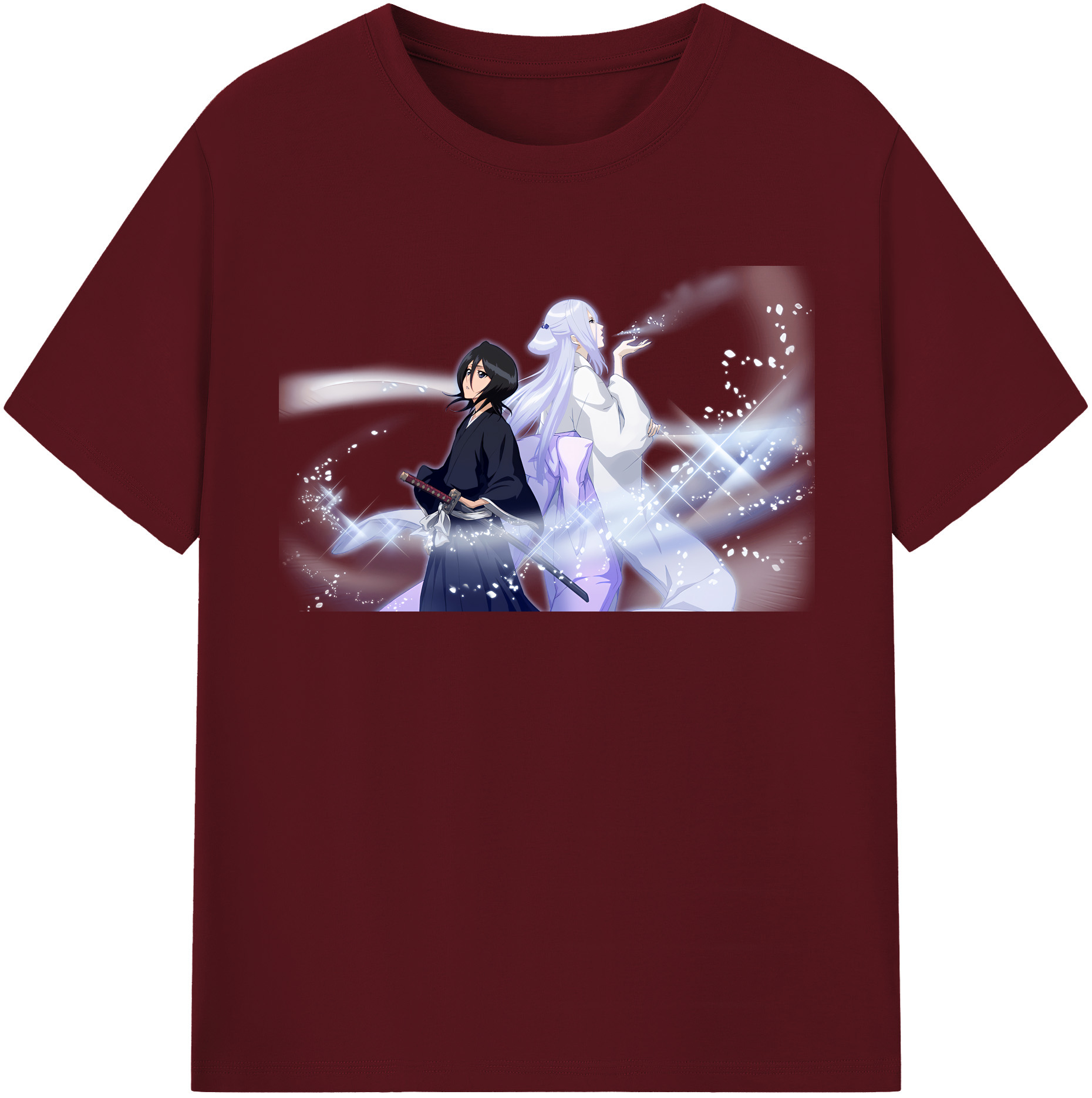 （画像用） ブリーチ 朽木ルキア BLEACH Kuchiki Rukia 綿100％半袖Tシャツ（フロントプリント）